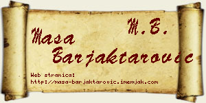 Maša Barjaktarović vizit kartica